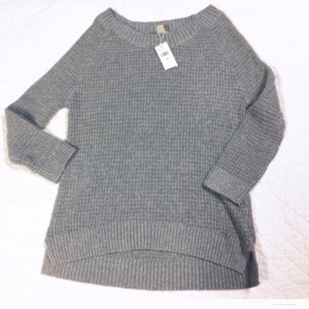 New Women's Banana Republic Sweater sz XS Grey Sparkly Sweater NEW